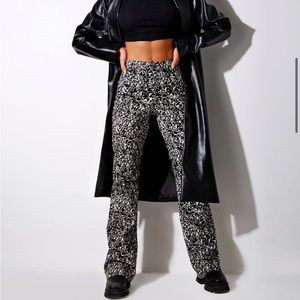 Motel Rocks Zoven abstract animal pants bootcut